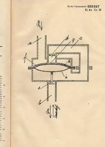 Original Patentschrift - E. Weese in Berlin - Grunewald , 1934 , Rückschlagschutz für autogenes Schweißgerät !!!