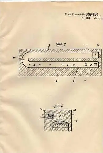 Original Patentschrift - Kohle - und Eisenforschung GmbH in Düsseldorf , 1936 , Kammerofen , Brennofen !!!