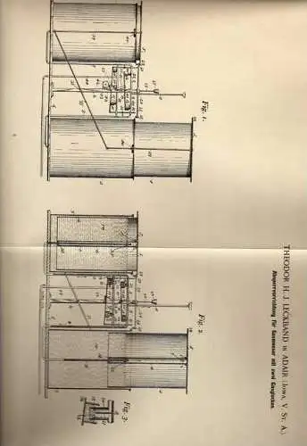 Original Patentschrift - Gasmesser , Gasuhr , 1900 , T. Leckband in Adair , Jowa , USA , Gaswerk  !!!