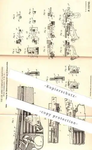 original Patent - The Lee Arms Company , Hartford , Connecticut USA | Schlagbolzensicherung für Gewehr | Revolver