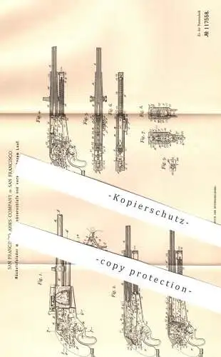 original Patent - San Francisco Arms Company , USA , 1898 , Rückstoßlader | Gewehr , Pistol , Revolver , Waffe , Jagd !!