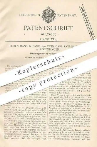 original Patent - Soren Hansen Bang , Odin Carl Kayser Drewes , Kopenhagen Dänemark , 1900 , Mehrlade - Gewehr | Waffe