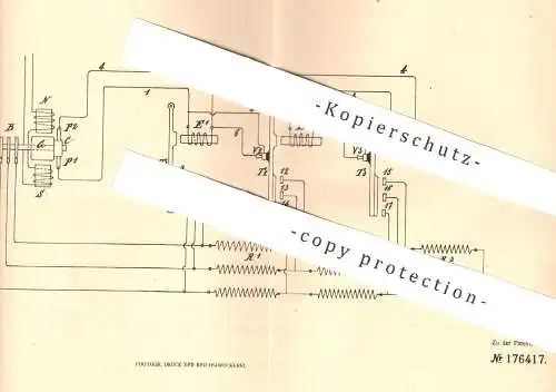 original Patent - Alfred Willaredt , Brüssel , 1905 , selbsttätiges Anlassen von Wechselstrommotoren | Motor , Motoren !