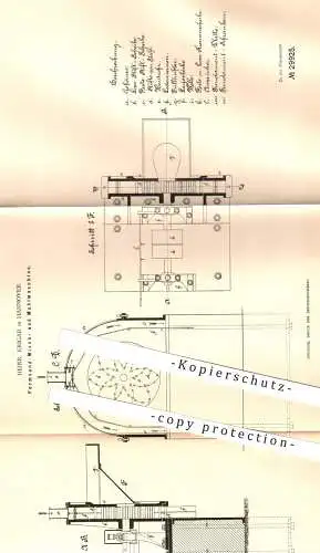 original Patent - Heinr. Krigar , Hannover , 1884 , Formsand - Misch- u. Mahlmaschine | Sand , Formen , Mahlgut , Mühle