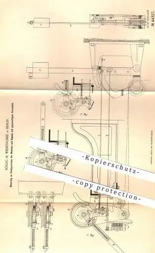 original Patent - Söllig & Weinitschke , Berlin , 1887 , Stellapparat für Weichen u. Signale | Eisenbahn , Eisenbahnen