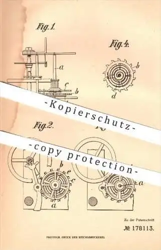 original Patent - Vereinigte Uhrenfabriken von Gebr. Junghans u. Thomas Haller AG , Schramberg , 1906 , Hemmung an Uhren