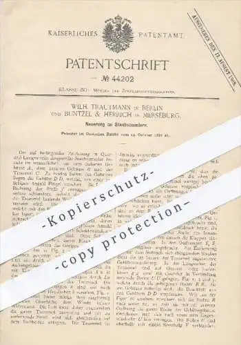 original Patent - Wilh. Trautmann , Berlin / Buntzel & Herrich , Merseburg , 1887 , Staubsammler , Mühle , Mühlen !!!