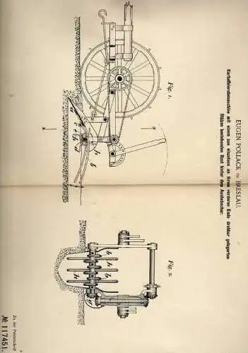 Original Patentschrift - E. Pollack in Breslau , 1900 , Kartoffelerntemaschine , Landwirtschaft , Agrar !!!