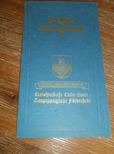 altes Sparbuch Calbe a, Saale / Förderstedt , 1944 , Ilse Laas geb, Gisecke in Glöthe b. Staßfurt , Sparkasse , Bank !!