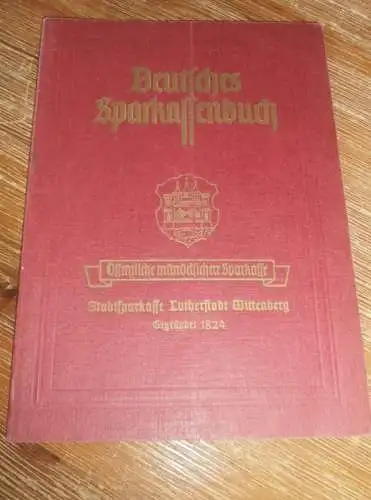 altes Sparbuch Wittenberg , 1943 - 1946 , Irmgard Reinehr geb. Berghold in Wittenberg , Sparkasse , Bank !!