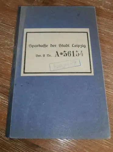 altes Sparbuch Leipzig , 1926 - 1945 , Grete Pröpper in Leipzig , Sparkasse , Bank !!