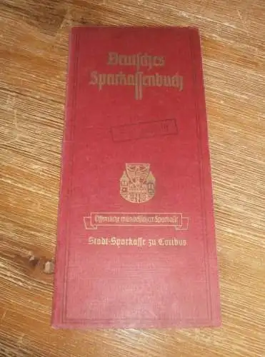 altes Sparbuch Cottbus , 1940 - 1946 , Otto Gutsche in Cottbus , Sparkasse , Bank !!