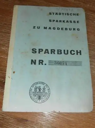 altes Sparbuch Magdeburg , 1927 - 1945 , Edeltraud Troebs / Tröbs in Magdeburg , Sparkasse , Bank !!