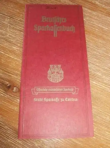 altes Sparbuch Cottbus , 1941 - 1944 , Klaus Paetow in Cottbus , Sparkasse , Bank !!