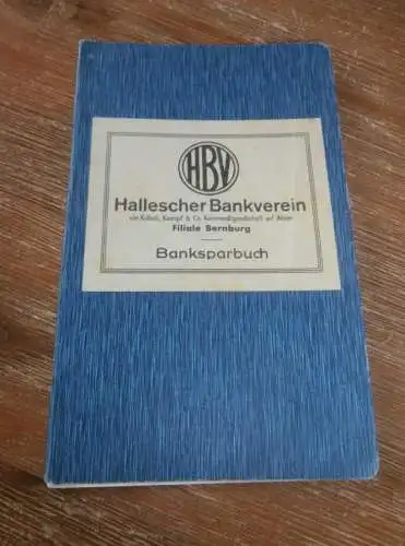 altes Sparbuch Bernburg ,  1941 - 1945 , Wilhelmine Römer in Bernburg , Sparkasse , Bank !!