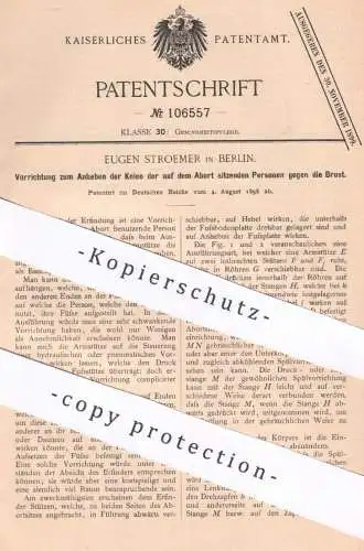 original Patent - Eugen Stroemer , Berlin , 1898 , Anheben kranker Personen | Medizin , Arzt | Stütze , Armstütze !