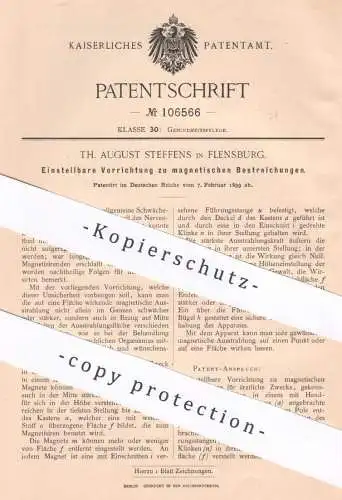 original Patent - Th. August Steffens , Flensburg , 1899 , Magnetisieren | Magnetismus | Medizin , Arzt , Nervensystem