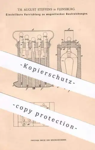 original Patent - Th. August Steffens , Flensburg , 1899 , Magnetisieren | Magnetismus | Medizin , Arzt , Nervensystem