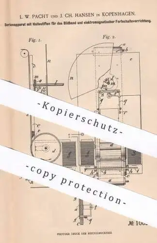 original Patent - L. W. Pacht und J. Ch. Hansen , Kopenhagen , Dänemark , 1898 , Fotoapparat , Kamera | Photography !!