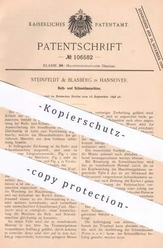 original Patent - Steinfeldt & Blasberg , Hannover | 1898 | Reib- u. Schneidmaschine | Reibe , Küchenreibe , Schneidzeug