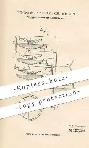 original Patent - Siemens & Halske AG , Berlin , 1902 , Flüssigkeitsanlasser für Elektromotor | Anlasser , Motor !!!