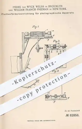 original Patent - Pierre van Wyck Welsh , Brooklyn / William Francis Freeman , New York USA , 1893 , Fotografie , Kamera