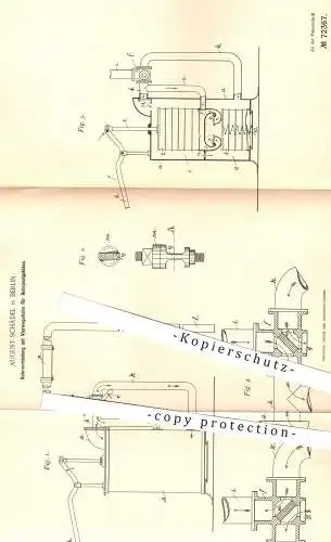 original Patent - August Schädel in Berlin , 1892 , Rohrverbindung mit Rohrpostgebläse | Rohrpost , Post , Rohr , Rohre