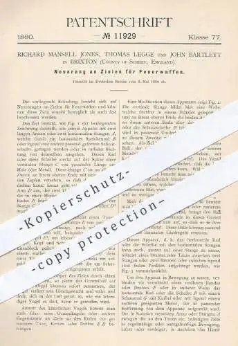 original Patent - R. Mansell Jones , Th. Legge , John Bartlett , Brixton , County of Surrey , England , 1880 , Waffen !