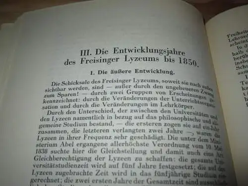 Lyzeum Freising 1834 , Festschrift zur 100 Jahr-Feier , Dr. Anton Mayer 1934 , 108 Seiten !!!