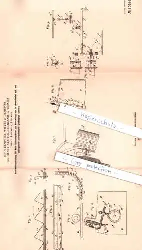 original Patent - J. D. Whyte in Urmston und H. Golland in Wirsley , England , 1897 , Spinnerei !!!