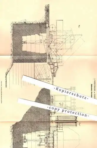 original Patent - J. Weidtmann , Dortmund , 1878 , Kohlensturz - Vorrichtung | Kohle , Kohlen , Dampfmaschine !!!