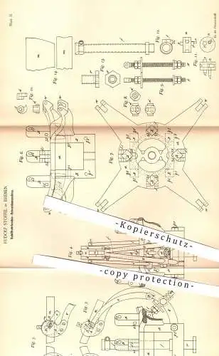 original Patent - Rudolf Stoffel , Bremen , 1893 , Schneidemaschine für Schilfrohrknoten | Korbwaren , Korb , Schilfrohr