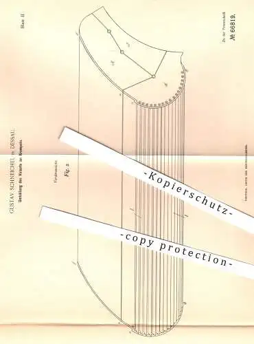 original Patent - Gustav Schneichel , Dessau , 1892 , Umhüllung von Volant an Krempeln | Spinnen , Spinnerei , Krempel !