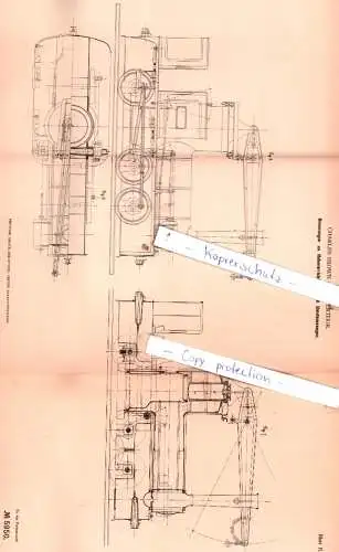 original Patent - Charles Brown in Winterthur , 1878 , Neuerungen an Hebevorrichtungen und Umsteuerungen !!!