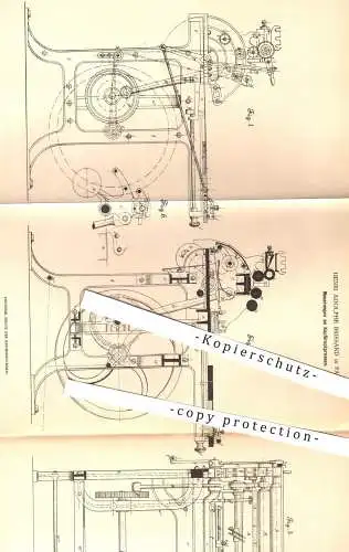 original Patent - Henri Adolphe Brissard , Paris , 1879 , Kopfdruckpressen | Druckpresse , Pressen , Druck , Buchdruck !