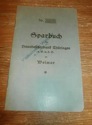 altes Sparbuch Weimar , 1939 - 1945 , Adel , Warthegau , Sparkasse , Bank !!