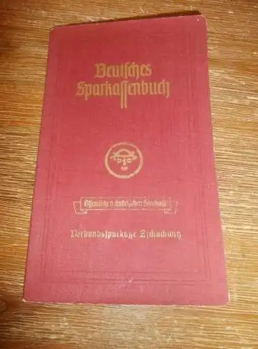 altes Sparbuch Zschachwitz / Pirna , 1941 - 1944 , Jürgen Schmidt in Dresden , Sparkasse , Bank !!