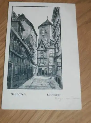 alte AK - Hannover , ca. 1905  , Klostergang , Ansichtskarte !!!