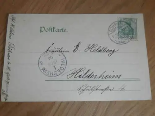 alte AK -  Döhren b. Hannover , 1904 , nach Hildesheim , Ansichtskarte !