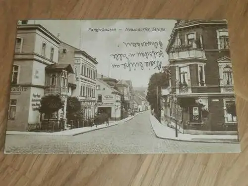 alte AK -  Sangerhausen , 1927 , Neuendorfer Straße , nach Ballenstedt ,  Ansichtskarte  !!!