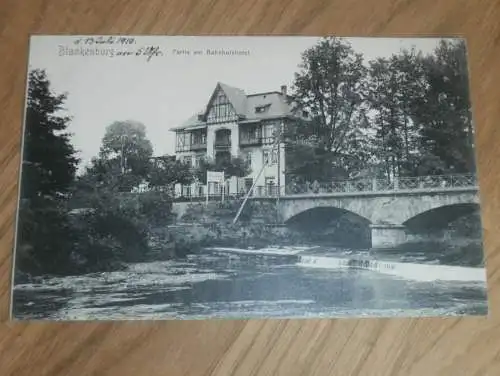 alte AK -  Blankenburg a. Harz , 1910 , Bahnhofshotel , Ansichtskarte !!