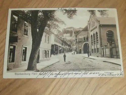 alte AK -  Blankenburg a. Harz , 1917 , nach Bärenburg bei Kipsdorf , Ansichtskarte !!