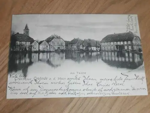 alte AK - Grohnde b. Emmerthal , 1904 , nach Hedemünden , Ansichtskarte !!!