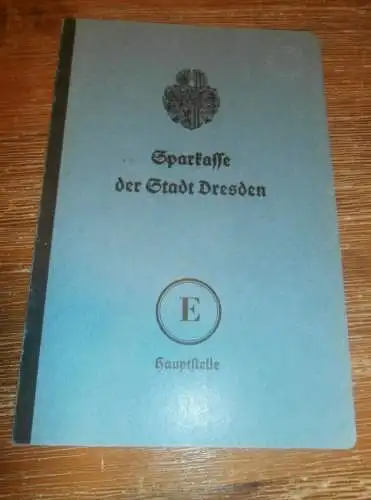 altes Sparbuch Dresden , 1942 - 1943 , Elfriede Schuster in Dresden , Sparkasse , Bank !!!