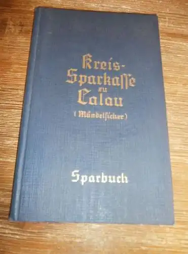 altes Sparbuch Calau , 1939  - 1942 , Rita Taube  geb. Hofmann in Kiel Gaaden , Sparkasse , Bank !!!