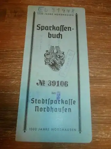 altes Sparbuch Nordhausen , 1941 - 1945 , Finny Mey in Nordhausen , Sparkasse , Bank !!!