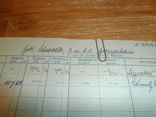 altes Sparbuch Großenhain , 1952 , Gebrüder Schwedler GmbH in Grossenhain , Sparkasse , Bank !!