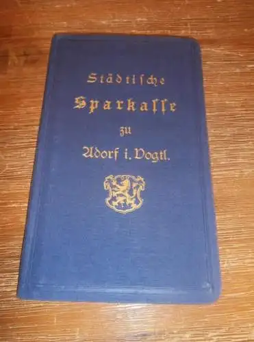 altes Sparbuch Adorf i. Vogtland , 1937 - 1945 , Gertrud Höfer in Hannover , Sparkasse , Bank !!