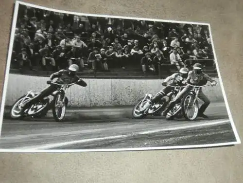 Speedway 70er/ 80er Jahre , Güstrow / Neubrandenburg , DDR , großes altes Foto , ca. 180 x 125 mm !!!