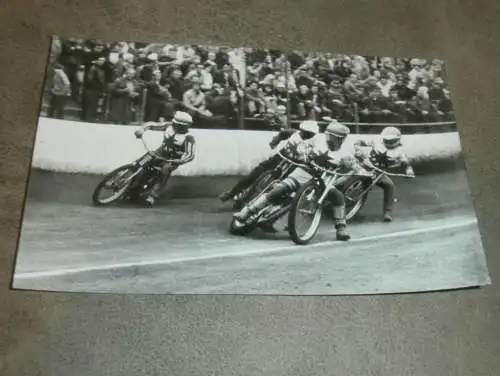 Speedway 80er Jahre , Güstrow / Neubrandenburg , DDR , großes altes Foto , ca. 180 x 115 mm !!!